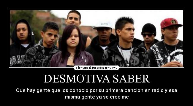DESMOTIVA SABER - 
