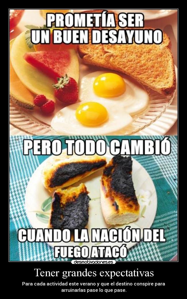 Tener grandes expectativas - 