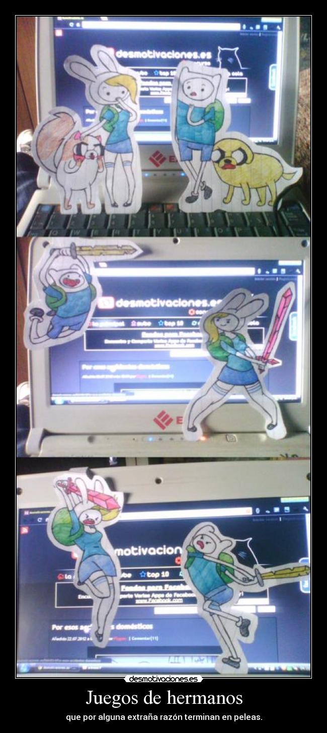 carteles adventure time finn fiona cake jake desmotivaciones