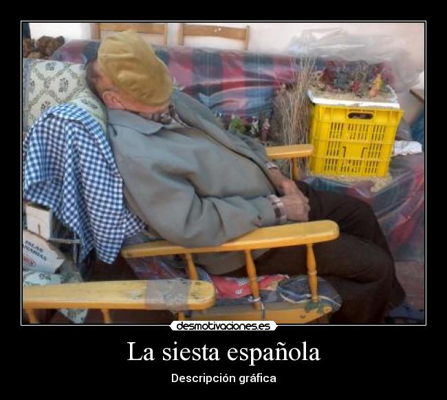 La siesta española - Descripción gráfica