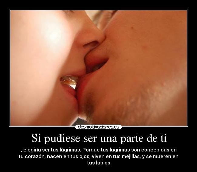 Si pudiese ser una parte de ti -