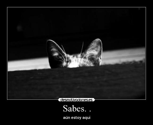 Sabes. . - 