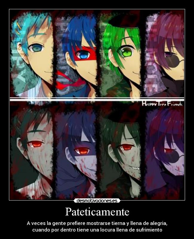 carteles happy tree friends htf lumpy splendid flippy the mole anime locura sangre fanart desmotivaciones