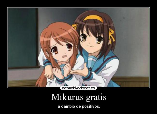 carteles anime suzumiya haruhi yuuutsu haruhi suzumiya mikuru asahina desmotivaciones