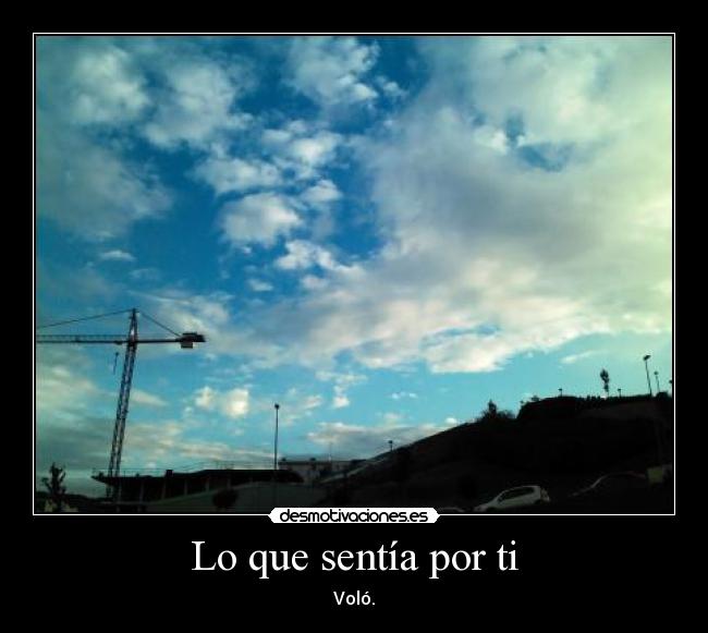 Lo que sentía por ti - Voló.