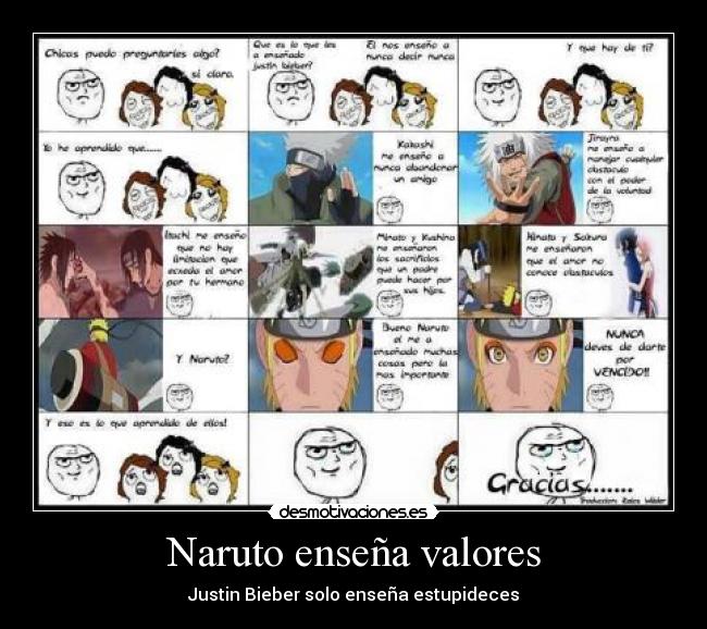 Naruto enseña valores -