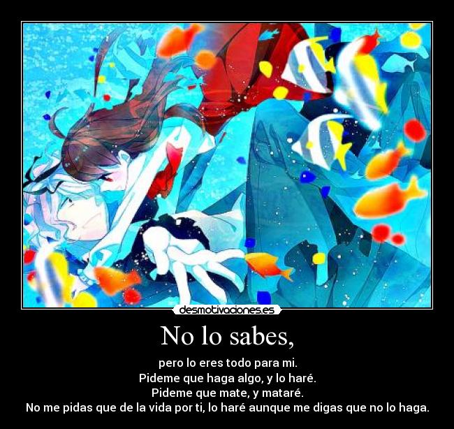 No lo sabes, - 
