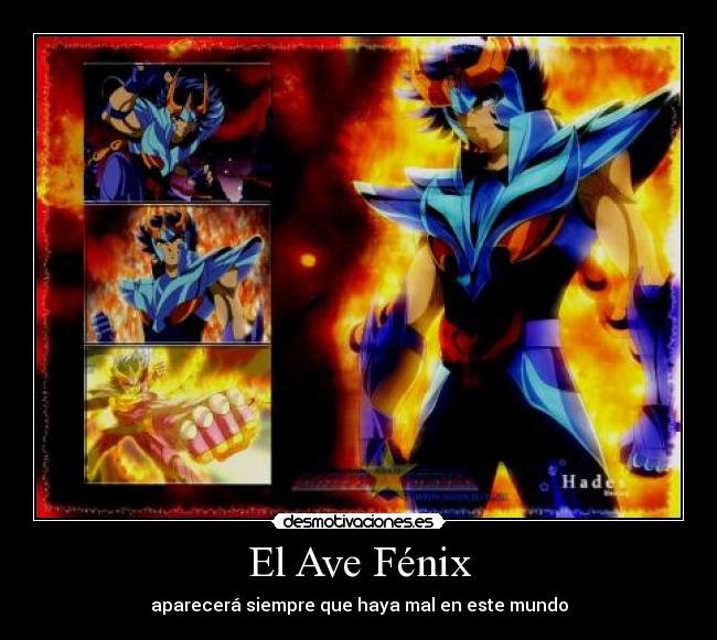 carteles saint seiya ikki ave fenix desmotivaciones