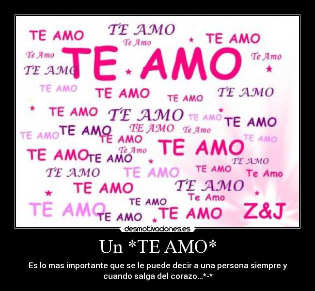 Un *TE AMO* - 