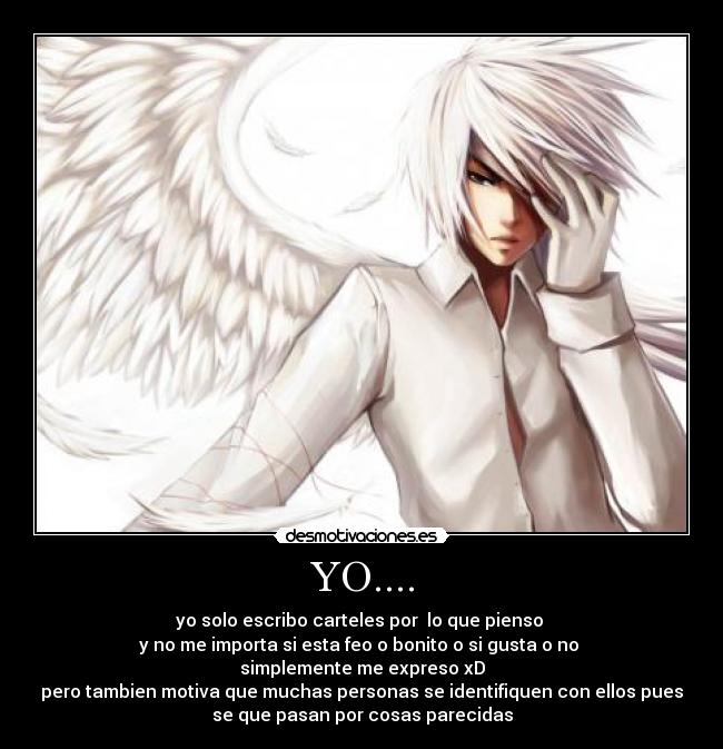 carteles anime motivacion expresarme desmotivaciones
