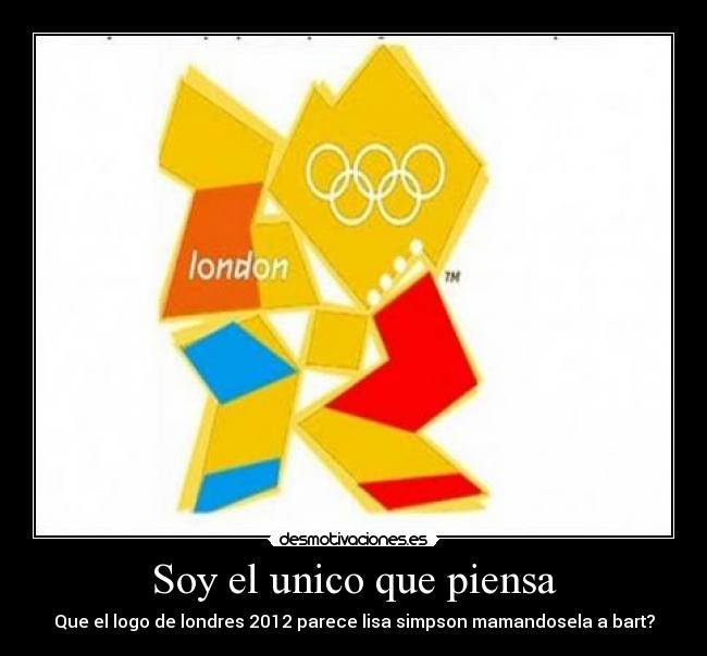 Soy el unico que piensa - Que el logo de londres 2012 parece lisa simpson mamandosela a bart?