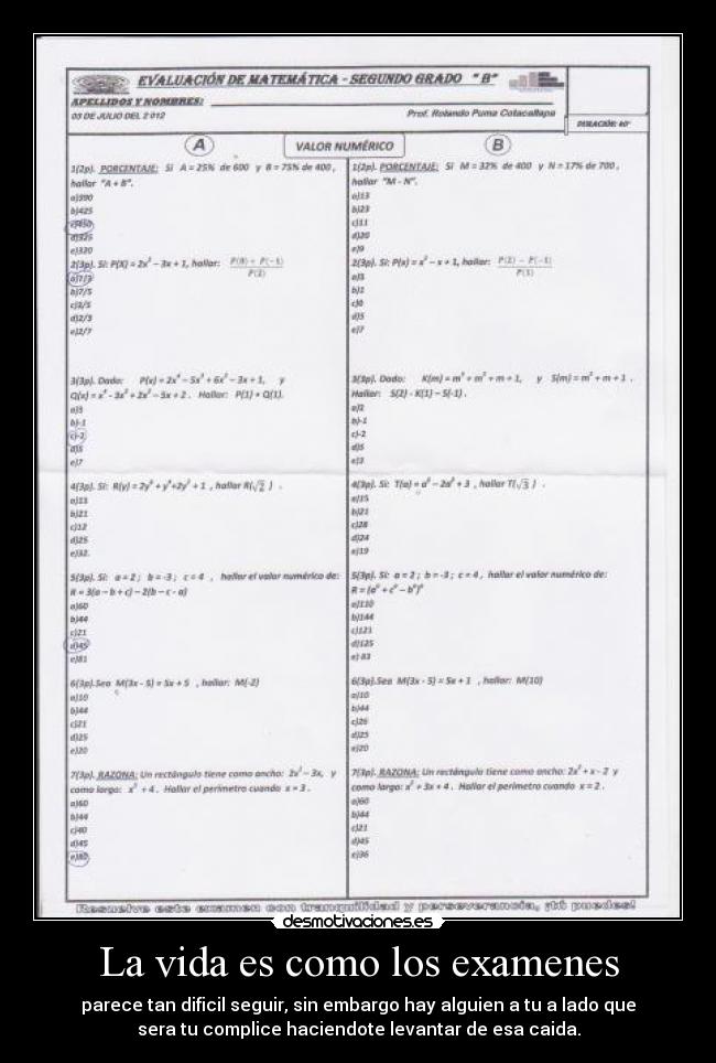 carteles vida examenes desmotivaciones examenes profesores caida complice desmotivaciones