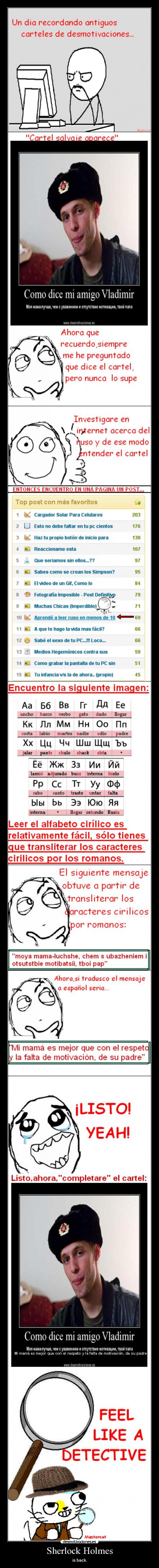 Sherlock Holmes - is back.