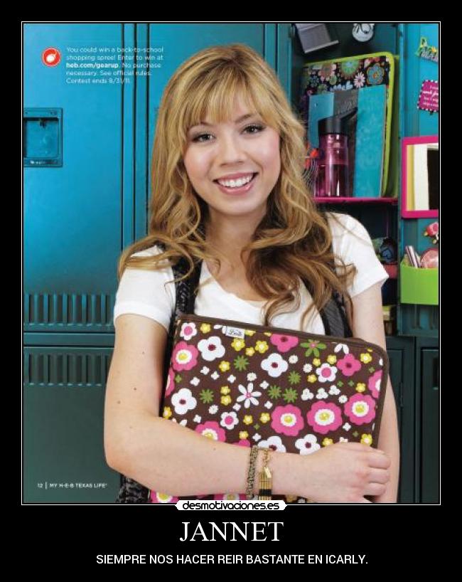 JANNET - SIEMPRE NOS HACER REIR BASTANTE EN ICARLY.