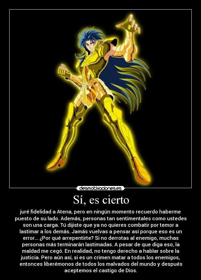 carteles saint seiya kanon geminis desmotivaciones