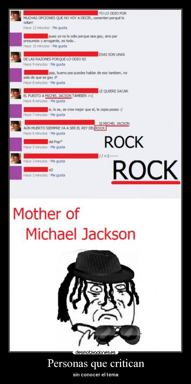 Personas que critican -