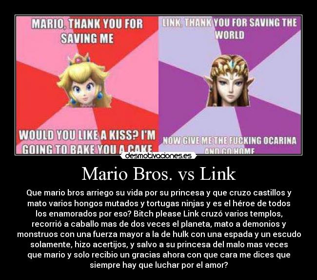 Mario Bros. vs Link -