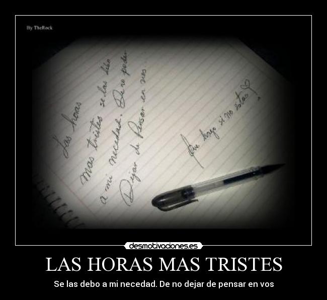 LAS HORAS MAS TRISTES - 