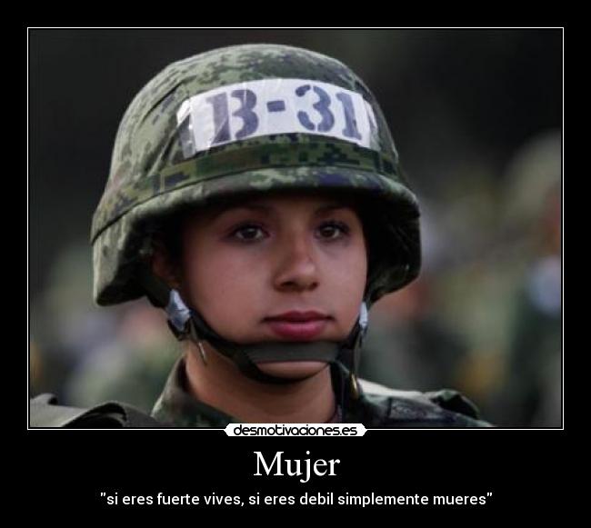carteles mujer militar desmotivaciones
