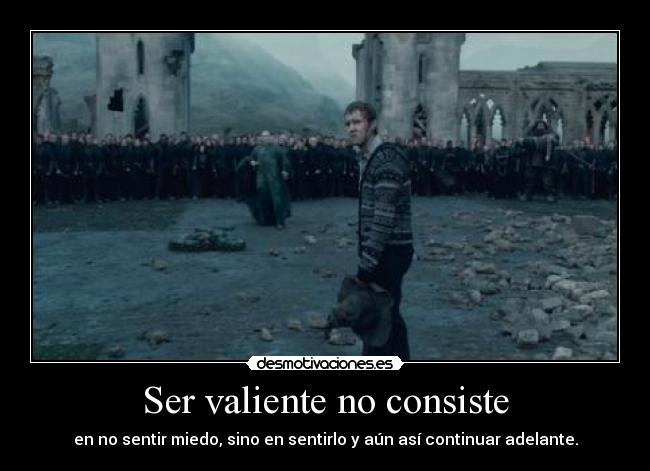 carteles harry potter voldemort neville valor miedo desmotivaciones