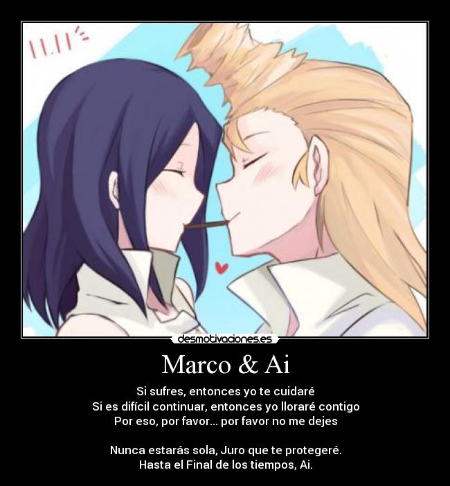 carteles mirai nikki marco amor anime desmotivaciones