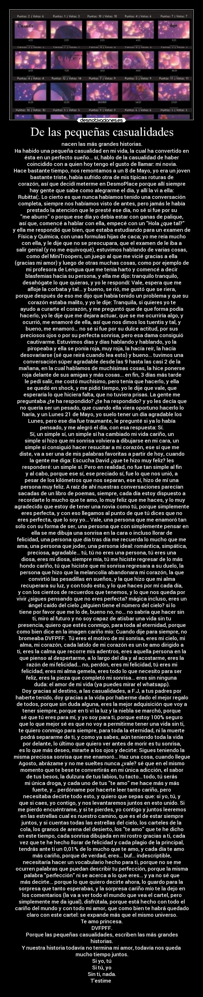 De las pequeñas casualidades - 