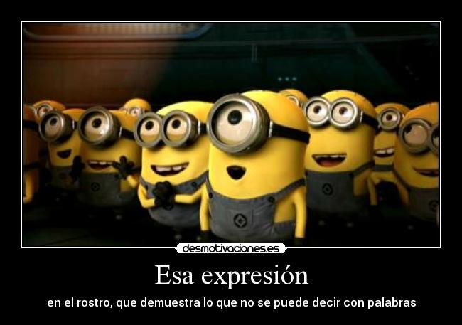 Esa expresión - en el rostro, que demuestra lo que no se puede decir con palabras