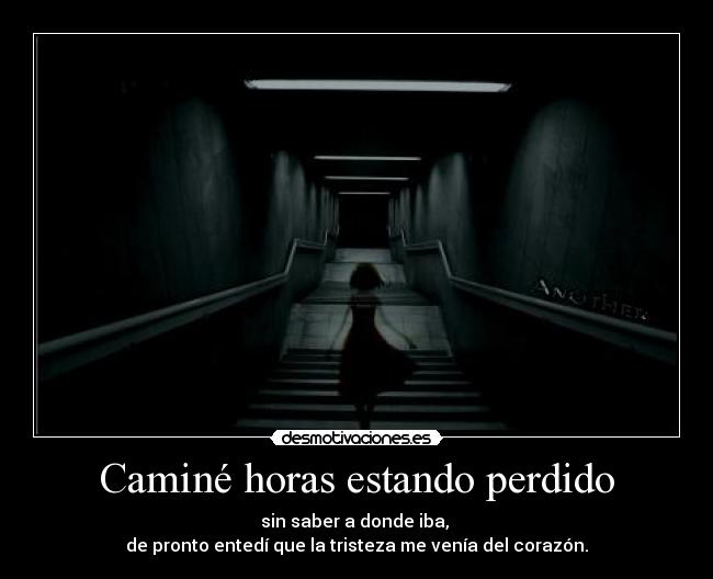 Caminé horas estando perdido - 