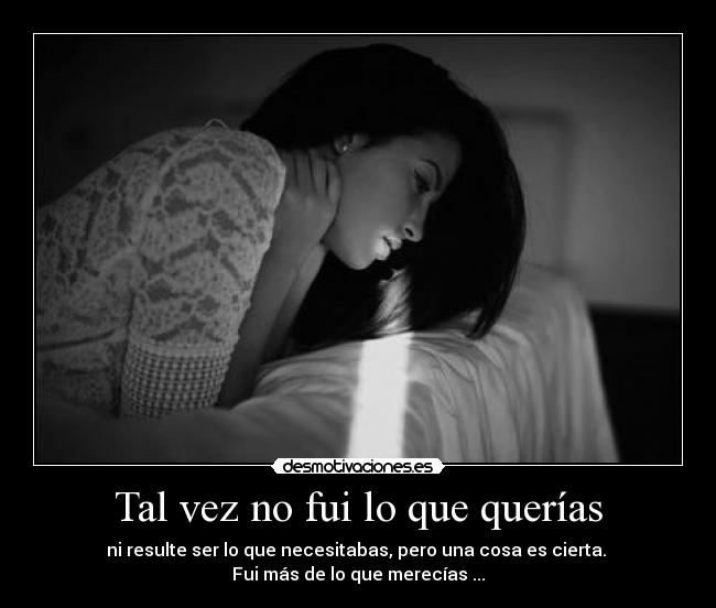 Tal vez no fui lo que querías - 