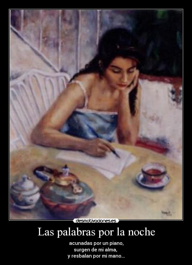 Las palabras por la noche -