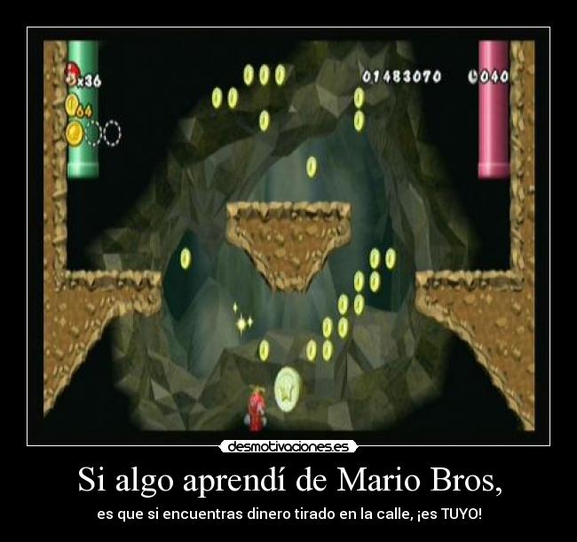 carteles algo aprendi mario bros desmotivaciones