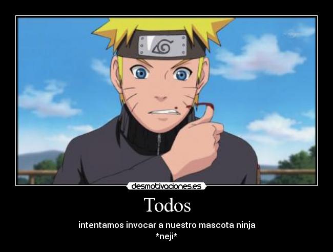 Todos - intentamos invocar a nuestro mascota ninja
*neji*