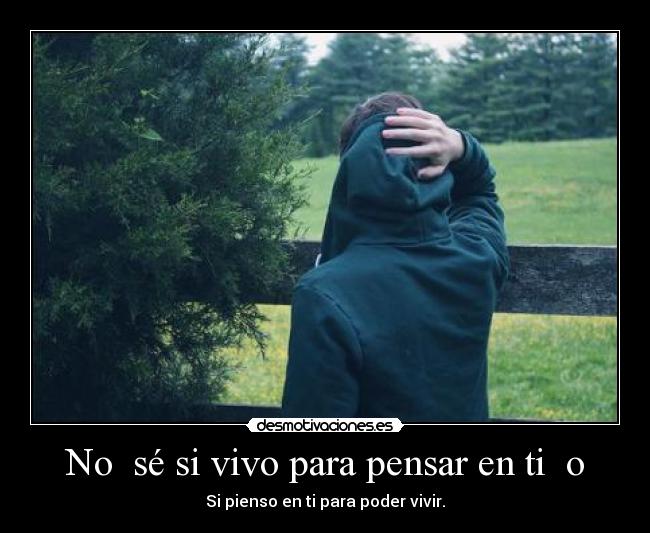 No sé si vivo para pensar en ti o -