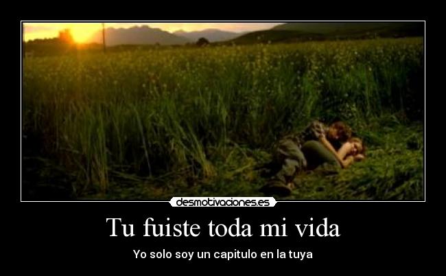 Tu fuiste toda mi vida - Yo solo soy un capitulo en la tuya