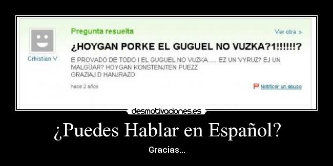 ¿Puedes Hablar en Español? - 