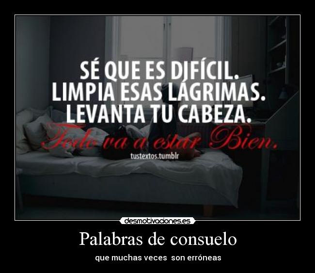 Palabras de consuelo -