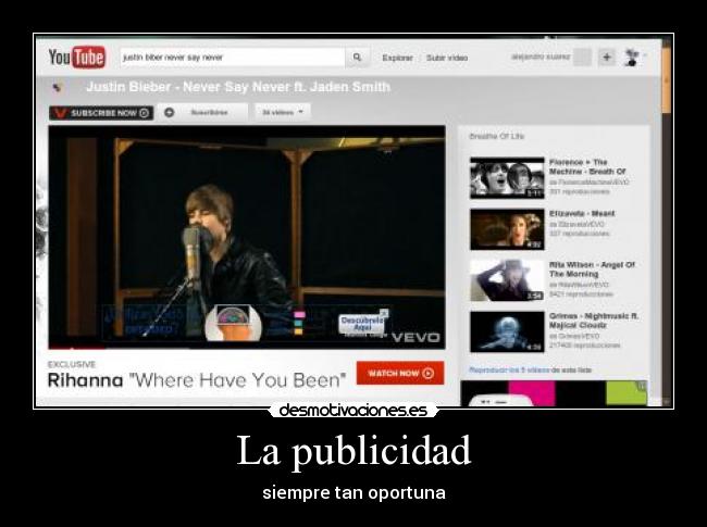 La publicidad - siempre tan oportuna