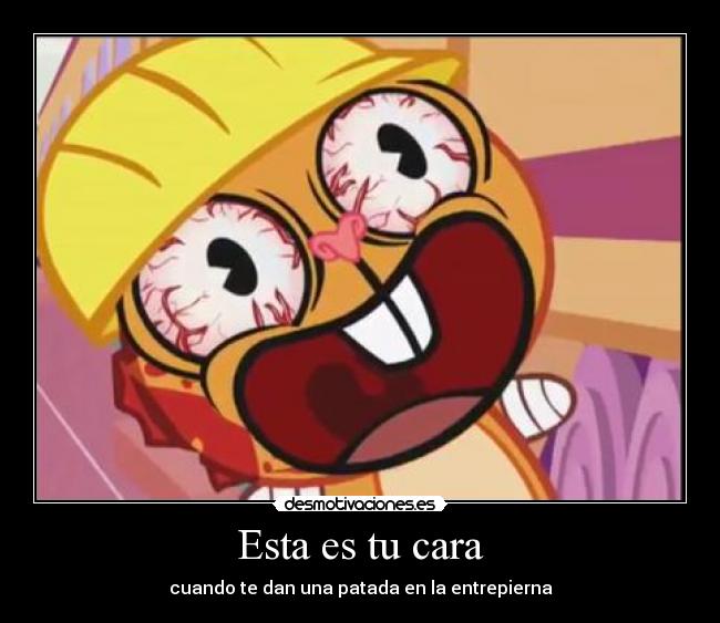 Esta es tu cara - cuando te dan una patada en la entrepierna