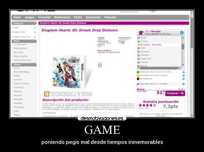 GAME - poniendo pegis mal desde tiempos inmemorables