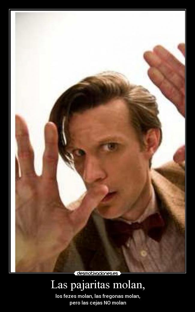 Las pajaritas molan, - los fezes molan, las fregonas molan,
pero las cejas NO molan
