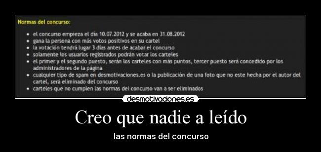 Creo que nadie a leído -