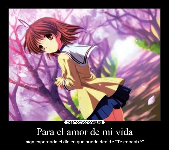 Para el amor de mi vida - sigo esperando el día en que pueda decirte Te encontré