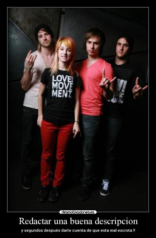 Redactar una buena descripcion -