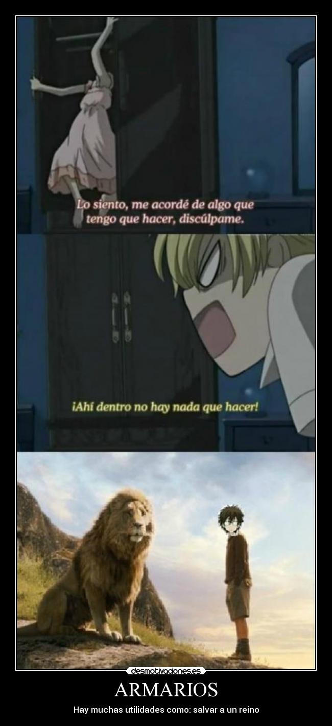 ARMARIOS - Hay muchas utilidades como: salvar a un reino