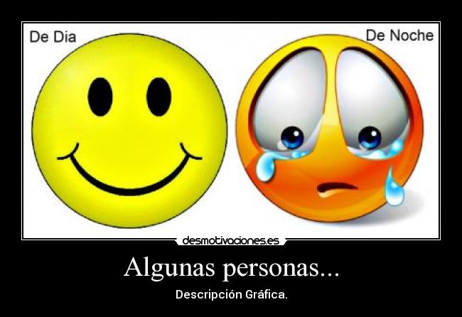 Algunas personas... - Descripción Gráfica.