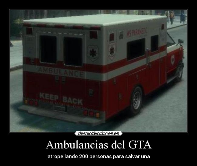 Ambulancias del GTA - atropellando 200 personas para salvar una