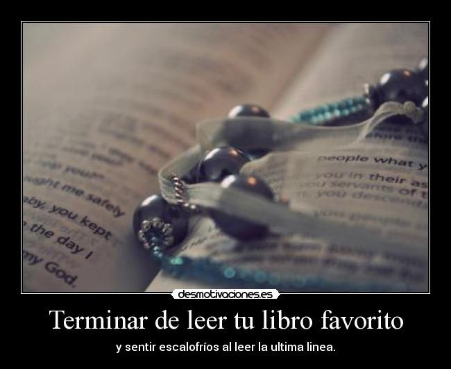 Terminar de leer tu libro favorito - 