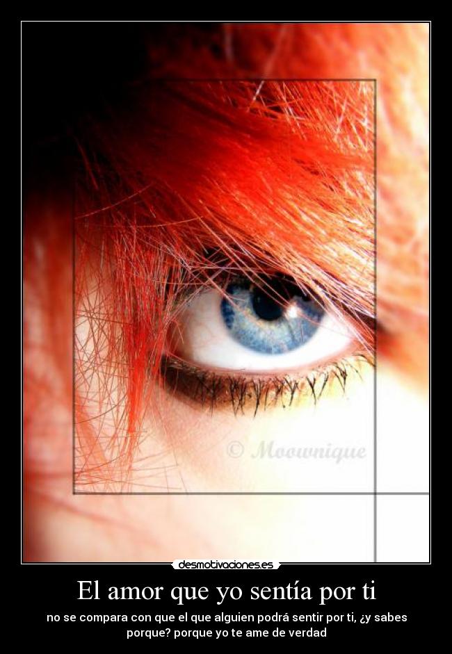 El amor que yo sentía por ti -