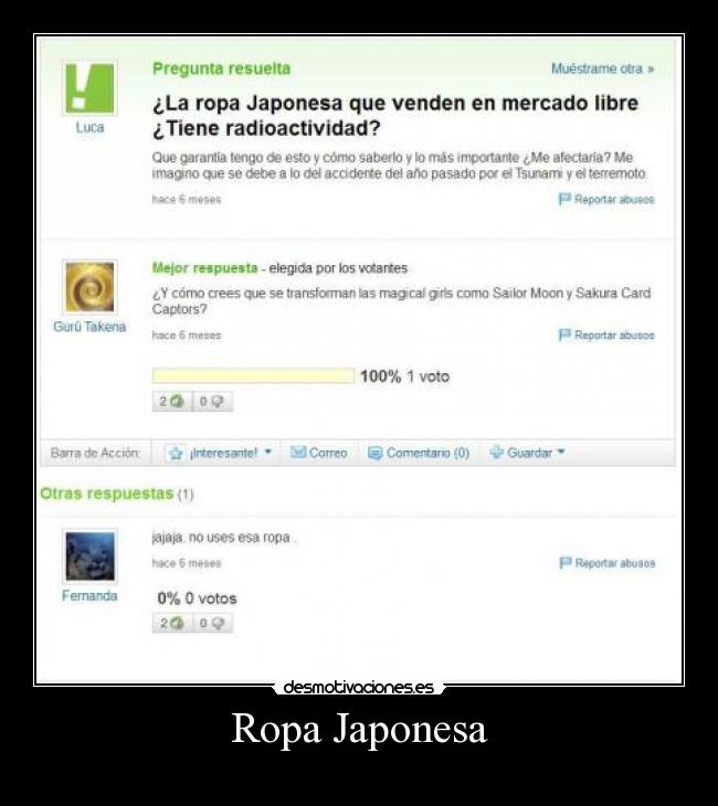 Ropa Japonesa -