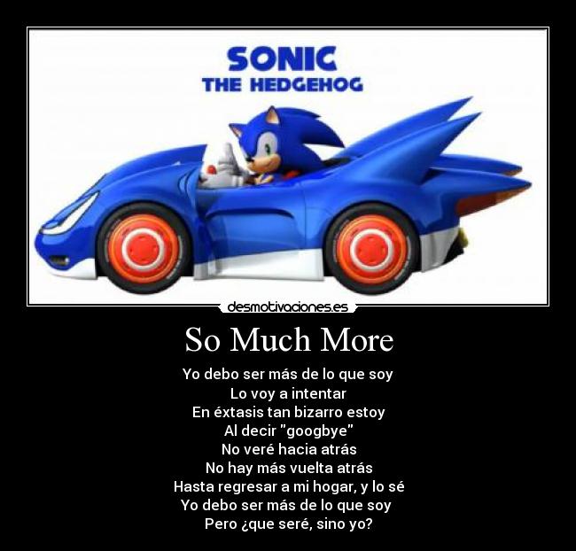 carteles sonic the hedgehog much more desmotivaciones